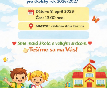 Aktuality / Zápis do 1. ročníka pre školský rok 2026/2027 - foto