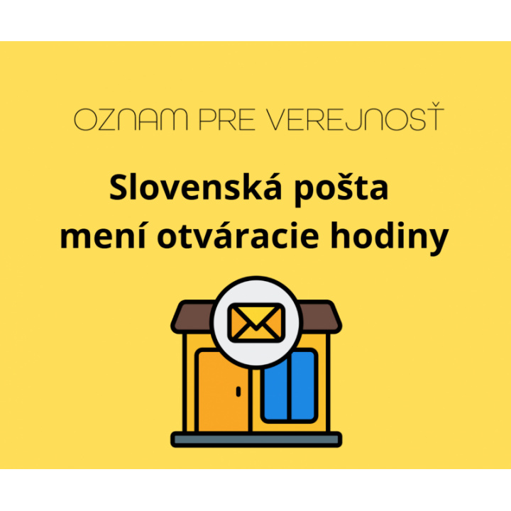 Slovenská pošta mení otváracie hodiny
